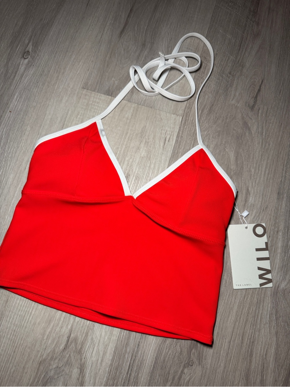 WilOThelabel Tomato Red 2pc Tankini Top